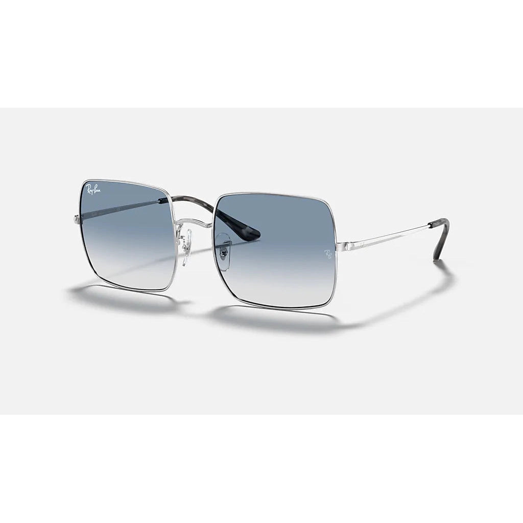 Ray Ban Rectangle 1971 Sunglasses-SUNGLASSES-Silver-Clear Gradient Blue-Kevin's Fine Outdoor Gear & Apparel