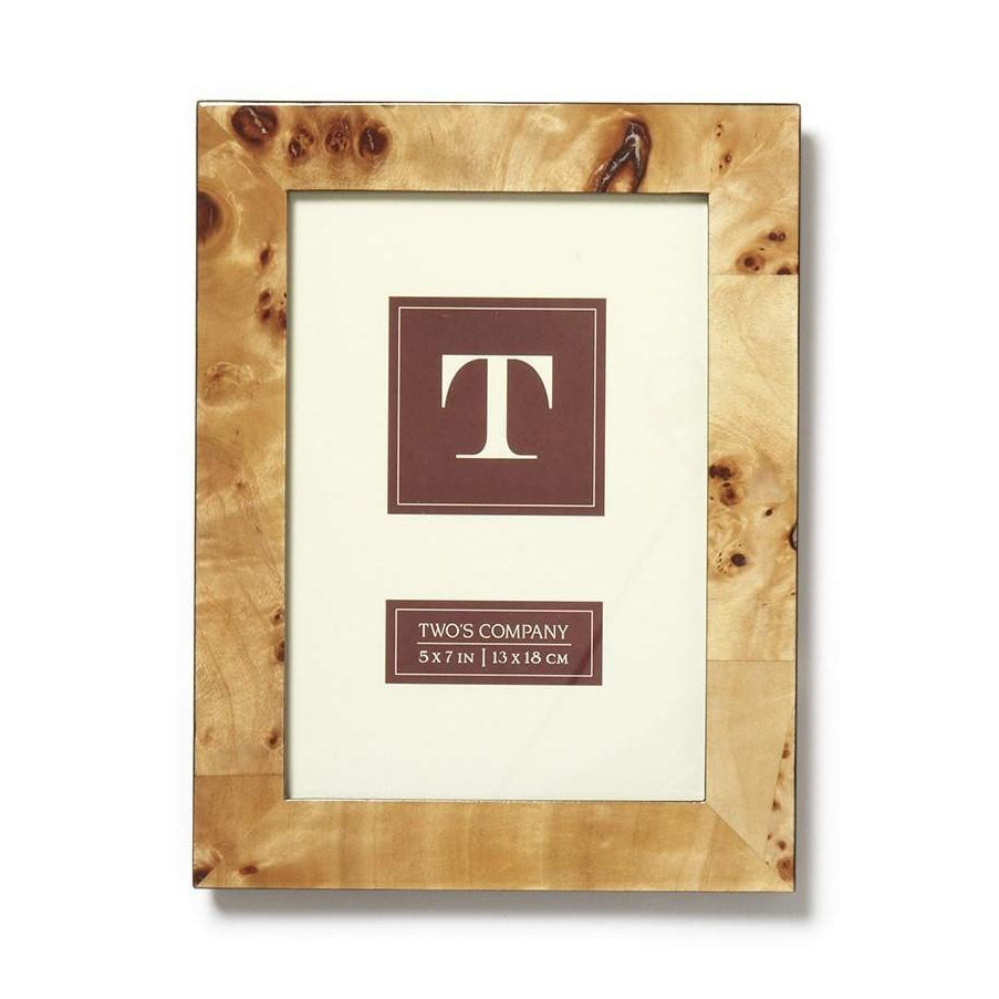 Burled Wood 5"x7" Photo Frame-HOME/GIFTWARE-Light Brown-Kevin's Fine Outdoor Gear & Apparel