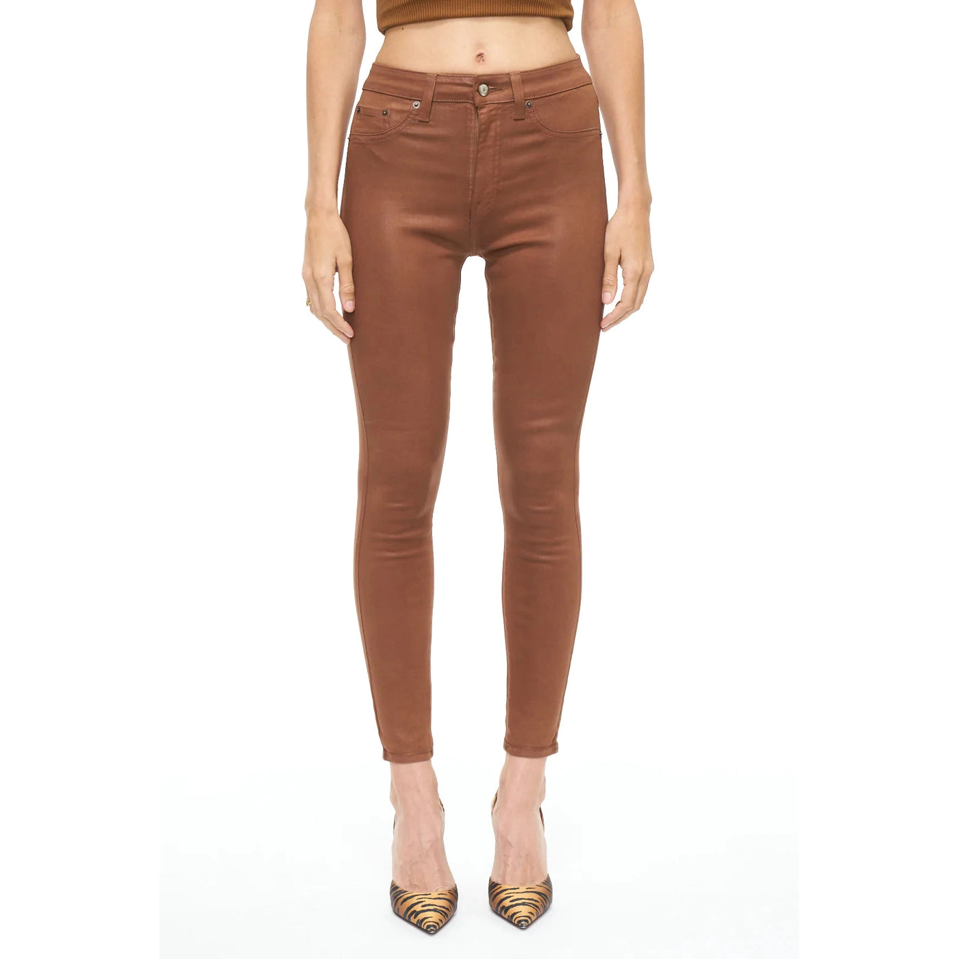 Pistola Aline High Rise Skinny Jeans-Women's Clothing-COATED COGNAC-25-Kevin's Fine Outdoor Gear & Apparel