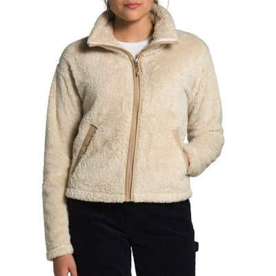 The North Face Women's Furry Fleece 2.0 Jacket-WOMENS CLOTHING-Bleached Sand/Hawthorne Khaki-S-Kevin's Fine Outdoor Gear & Apparel