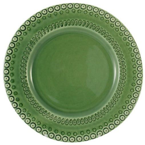 Bordallo Green Scalloped Dinner Plate-Dinnerware-GREEN-Kevin's Fine Outdoor Gear & Apparel