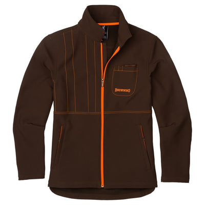 Browning Upland Soft Shell Jacket-Men's Clothing-Choc/Blaze-M-Kevin's Fine Outdoor Gear & Apparel