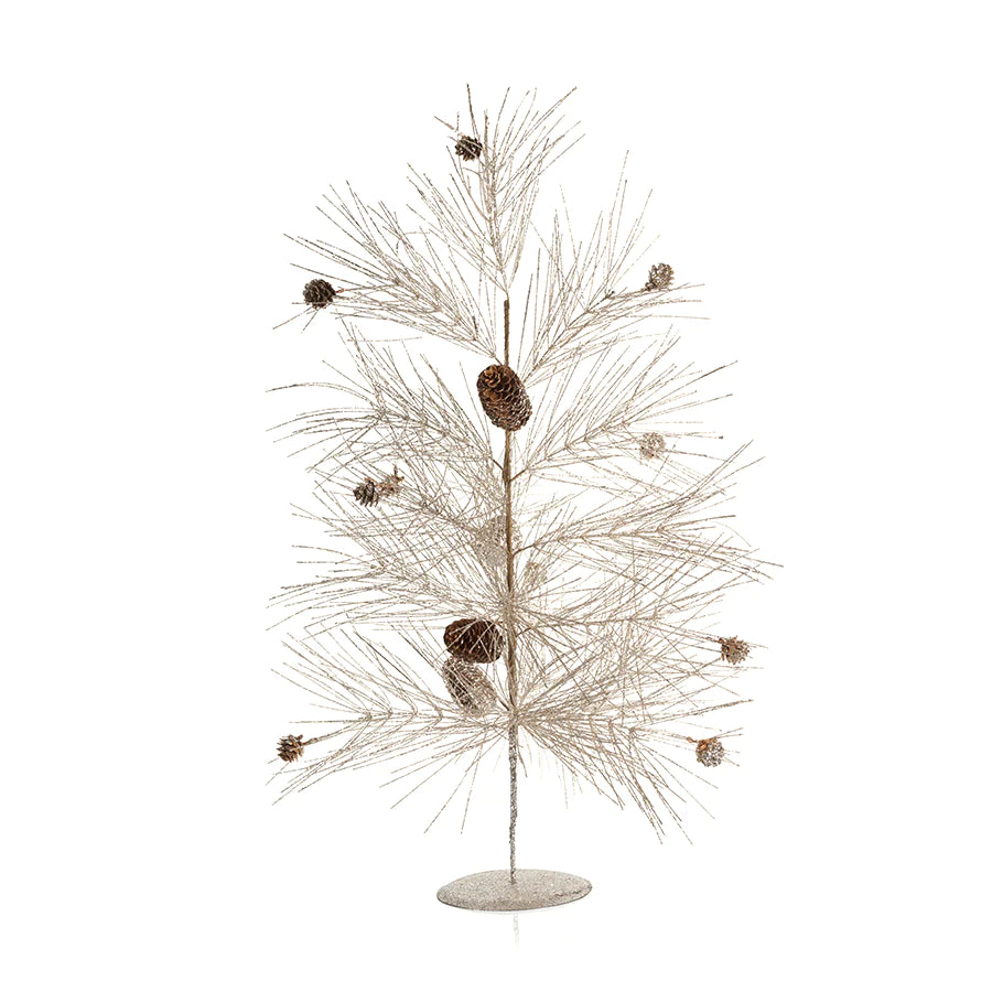Champagne Spruce and Pinecone Trees-Seasonal & Holiday Decorations-Large-Kevin's Fine Outdoor Gear & Apparel