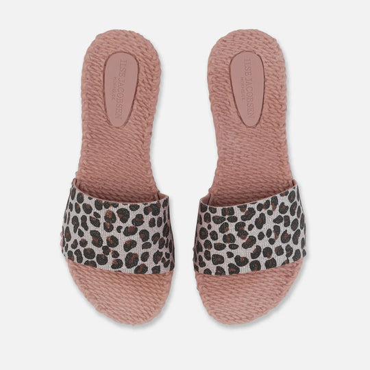 Ilse Jacobsen Leopard Print Slip on Flops-Footwear-MISTY ROSE-36(US6)-Kevin's Fine Outdoor Gear & Apparel