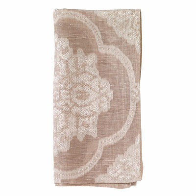 Kevin's Jacquard Pattern Linen Napkins-HOME/GIFTWARE-Oatmeal-Kevin's Fine Outdoor Gear & Apparel