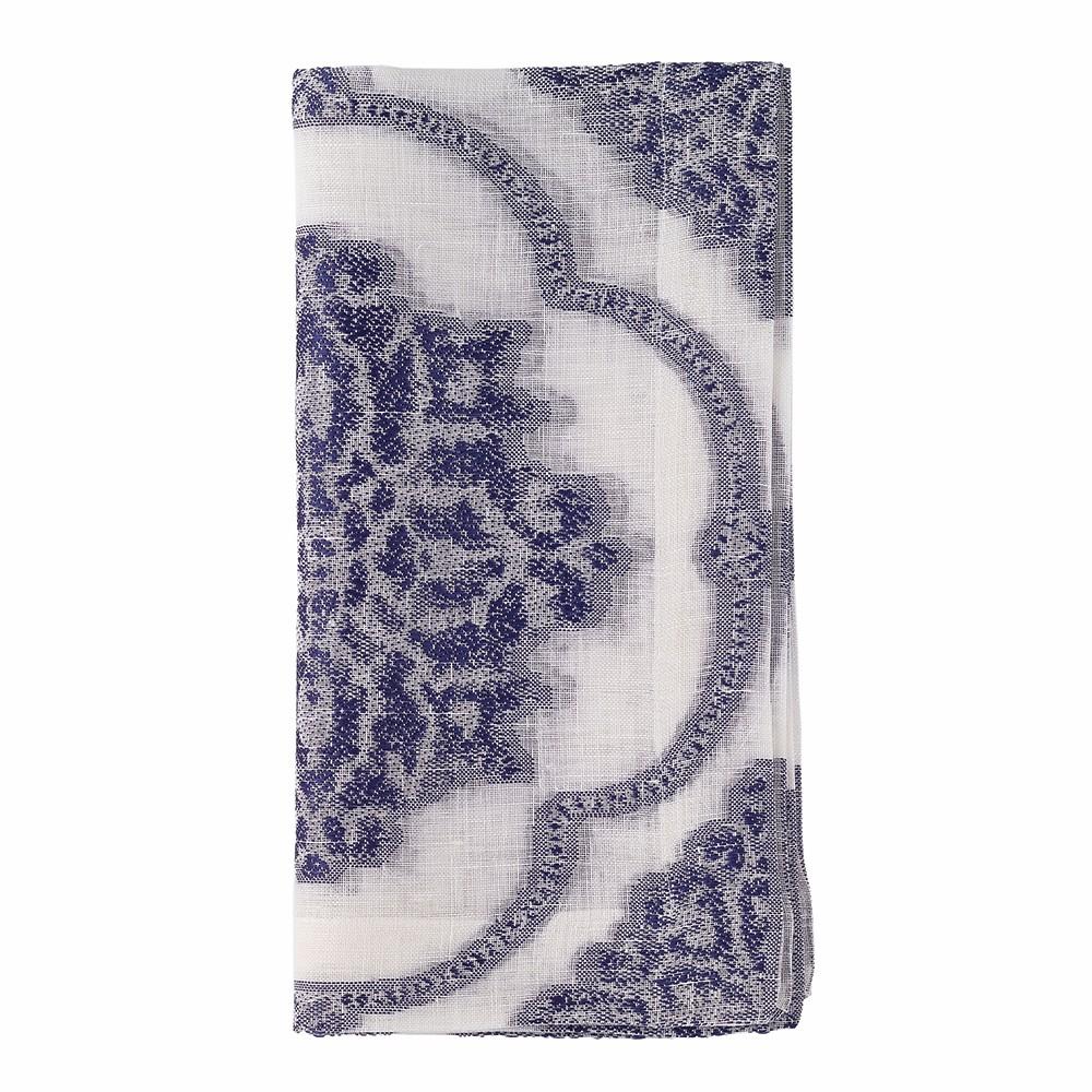 Kevin's Jacquard Pattern Linen Napkins-HOME/GIFTWARE-Navy-Kevin's Fine Outdoor Gear & Apparel