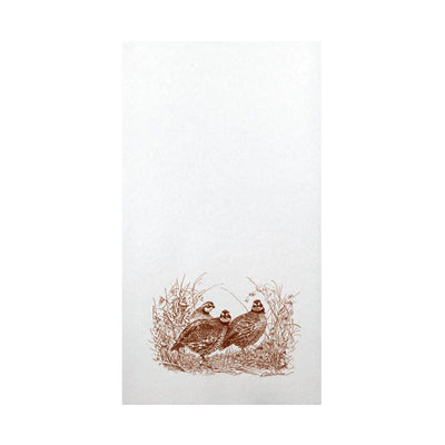 Kevin's Custom Guest Towel Napkins-HOME/GIFTWARE-QUAIL TRIO-Kevin's Fine Outdoor Gear & Apparel