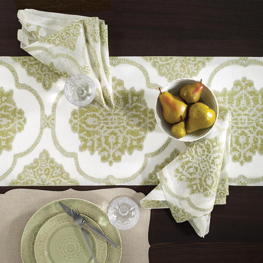 Kevin's Jacquard Pattern Linen Table Runner-HOME/GIFTWARE-Willow-Kevin's Fine Outdoor Gear & Apparel