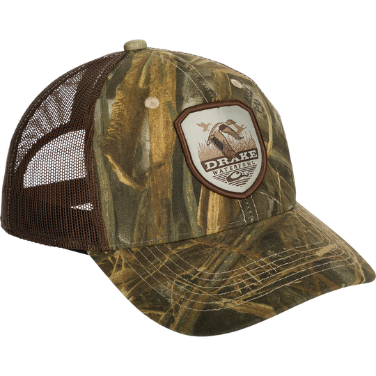 Drake Waterfowl Vintage Badge Mesh Back Cap-Men's Accessories-Max 7-Kevin's Fine Outdoor Gear & Apparel
