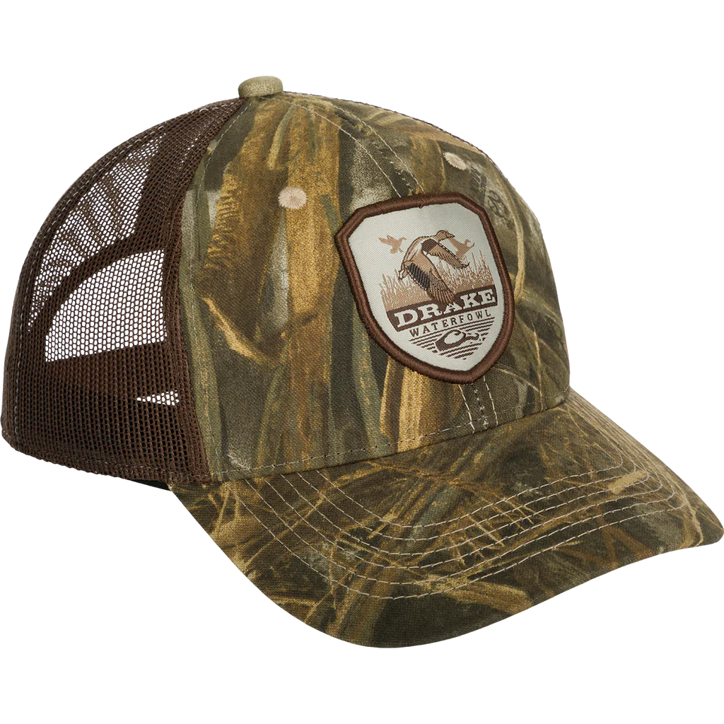 Drake Waterfowl Vintage Badge Mesh Back Cap-Men's Accessories-Max 7-Kevin's Fine Outdoor Gear & Apparel