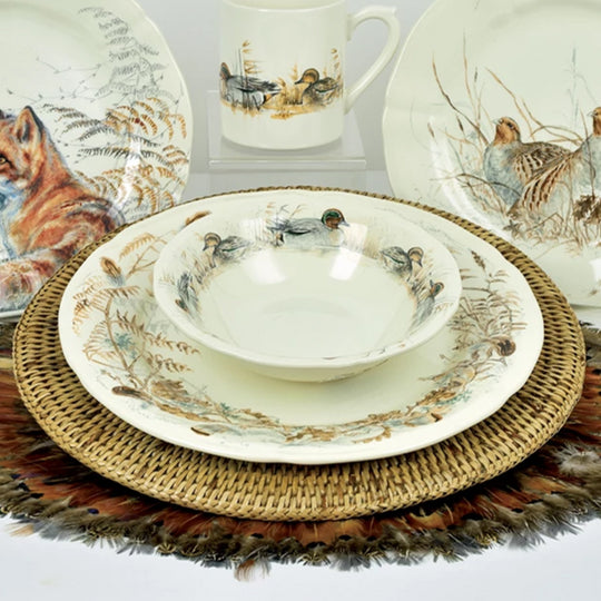 Sologne Game China - Dinner Plate-HOME/GIFTWARE-Gien Art Faience-Kevin's Fine Outdoor Gear & Apparel