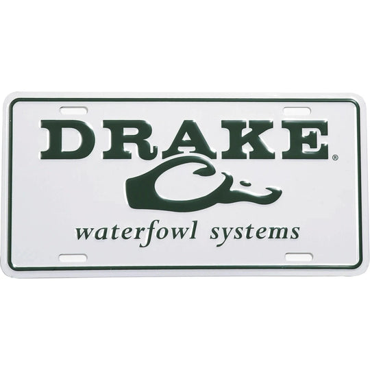 Drake Waterfowl License Plate-Hunting/Outdoors-White-Kevin's Fine Outdoor Gear & Apparel