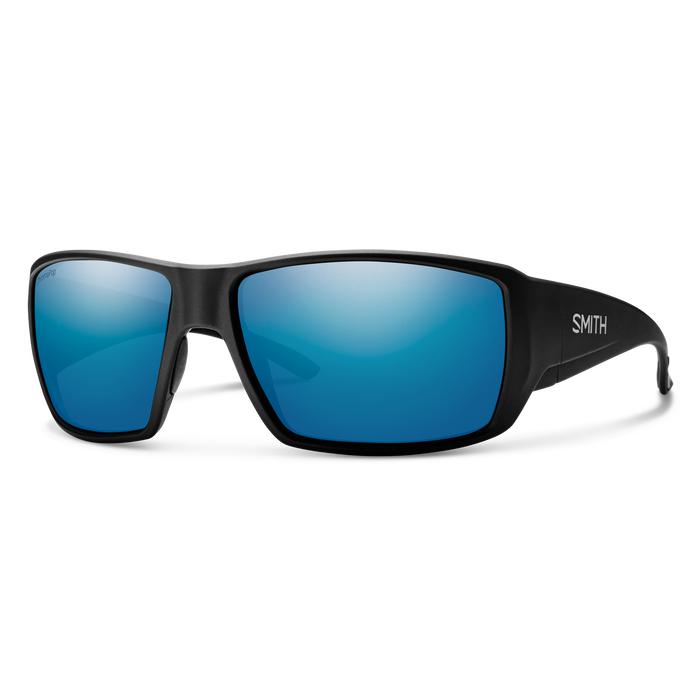 Smith Optics "Guide's Choice XL" Polarized Sunglasses-SUNGLASSES-MATTE BLACK-GLASS / BLUE MIRROR-Kevin's Fine Outdoor Gear & Apparel