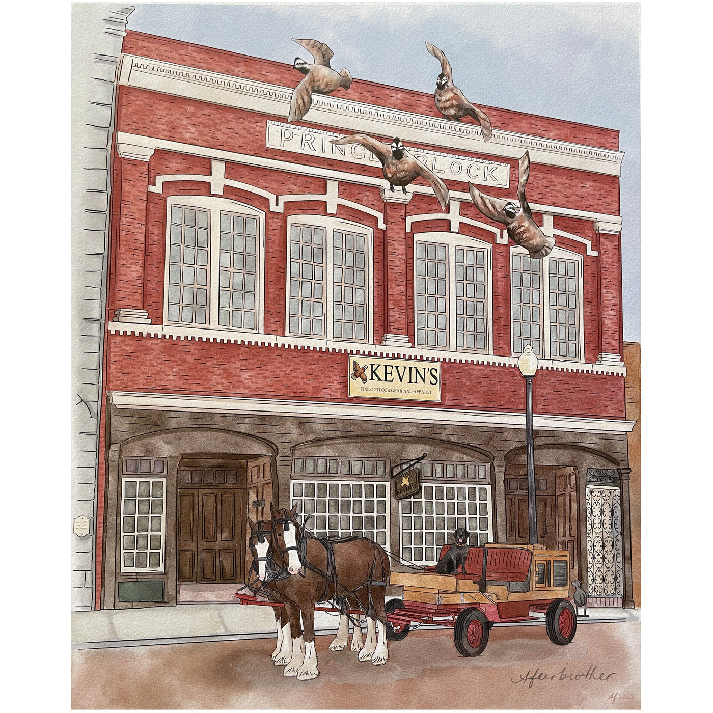 Kevin's Storefront Illustrated Print-Home/Giftware-Kevin's Fine Outdoor Gear & Apparel