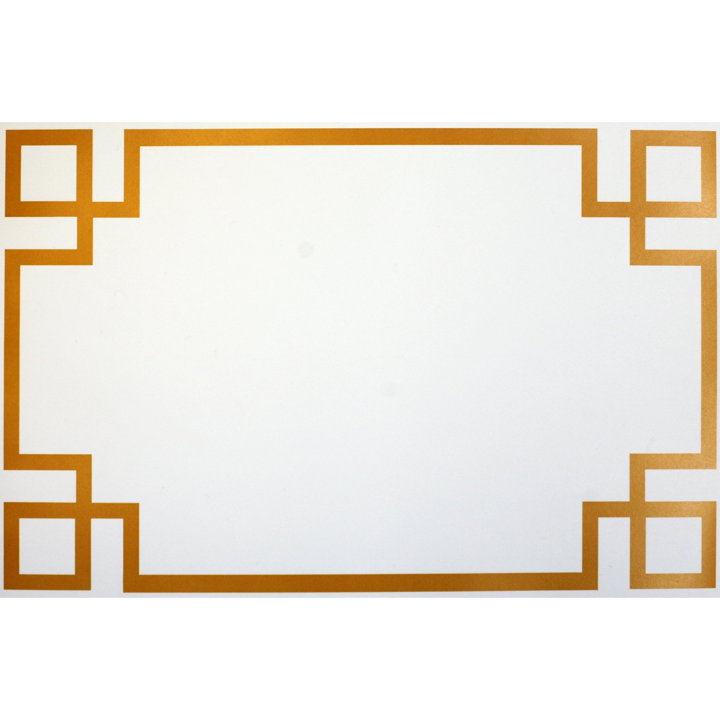 Kevin's Paper Linen Placemats-HOME/GIFTWARE-Maison De Papier-GREEK KEY BORDER/ORANGE-Kevin's Fine Outdoor Gear & Apparel