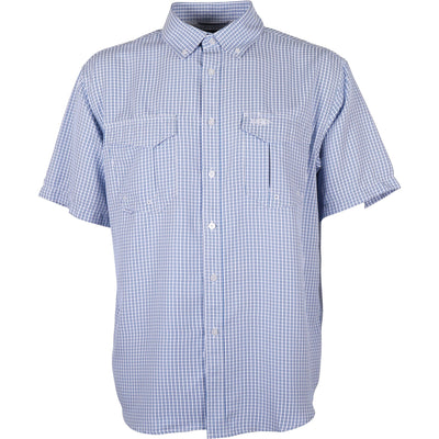 AFTCO Sirius Short Sleeve Button Down Shirt-MENS CLOTHING-Nautical Blue-S-Kevin's Fine Outdoor Gear & Apparel