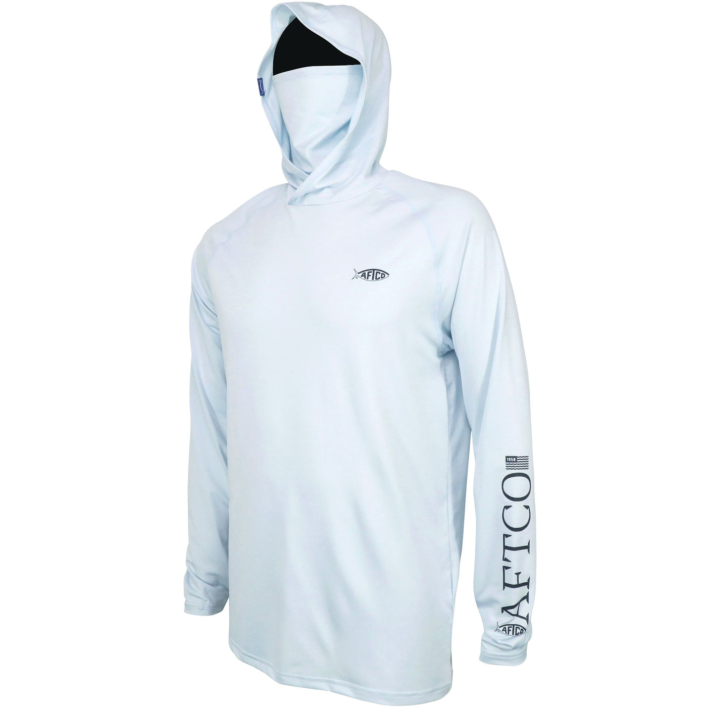 Aftco Yurei Hooded Performance Shirt-MENS CLOTHING-Light Blue Heather-S-Kevin's Fine Outdoor Gear & Apparel