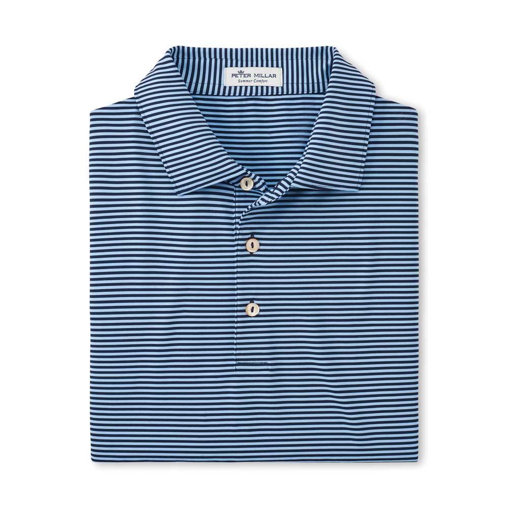 Peter Millar Hales Performance Polo-MENS CLOTHING-Navy/Cottage Blue-M-Kevin's Fine Outdoor Gear & Apparel