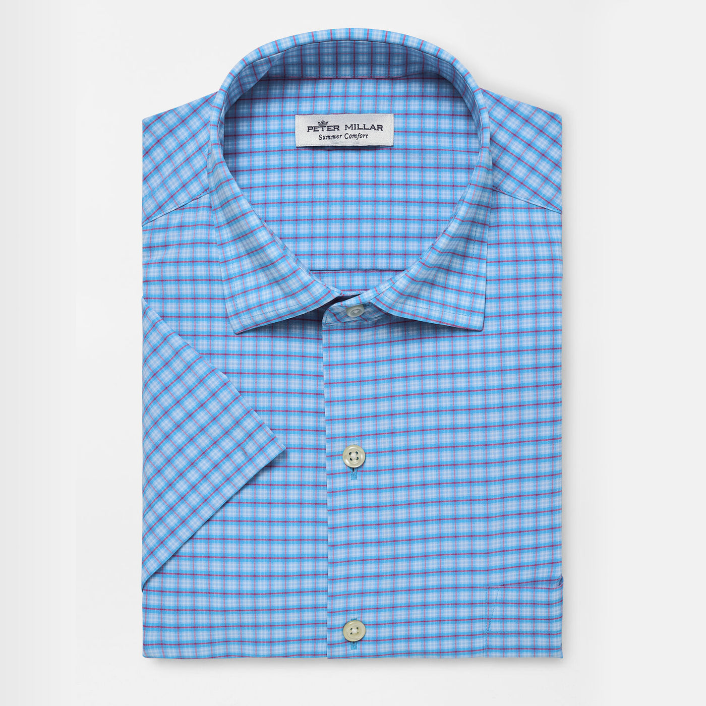 Peter Millar Berkeley Performance Sport Shirt-MENS CLOTHING-Cottage Blue-M-Kevin's Fine Outdoor Gear & Apparel