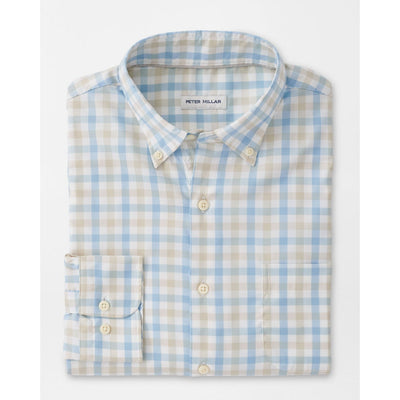 Peter Millar Mackinac Cotton Stretch Sport Shirt-Men's Clothing-Cottage Blue-M-Kevin's Fine Outdoor Gear & Apparel