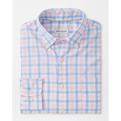 Peter Millar Mackinac Cotton Stretch Sport Shirt-Men's Clothing-Palmer Pink-M-Kevin's Fine Outdoor Gear & Apparel