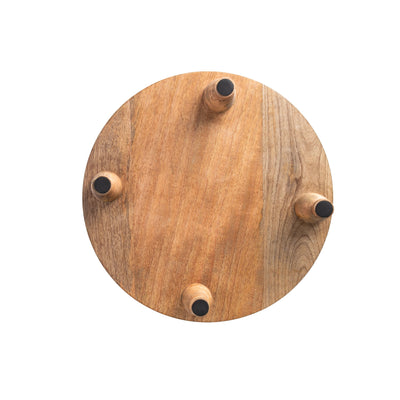 Mango Wood 16" Farmhouse Round Footed Serving Board-Home/Giftware-Kevin's Fine Outdoor Gear & Apparel