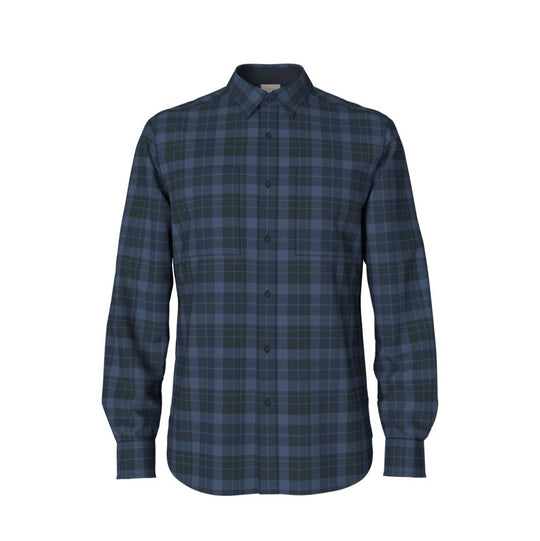 The North Face Men's Long Sleeve Arroyo Light Weight Flannel Shirt-Men's Clothing-Shady Blue-S-Kevin's Fine Outdoor Gear & Apparel