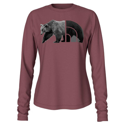 The North Face Women's Long Sleeve Tri Blend Bear Tee-Women's Clothing-Kevin's Fine Outdoor Gear & Apparel