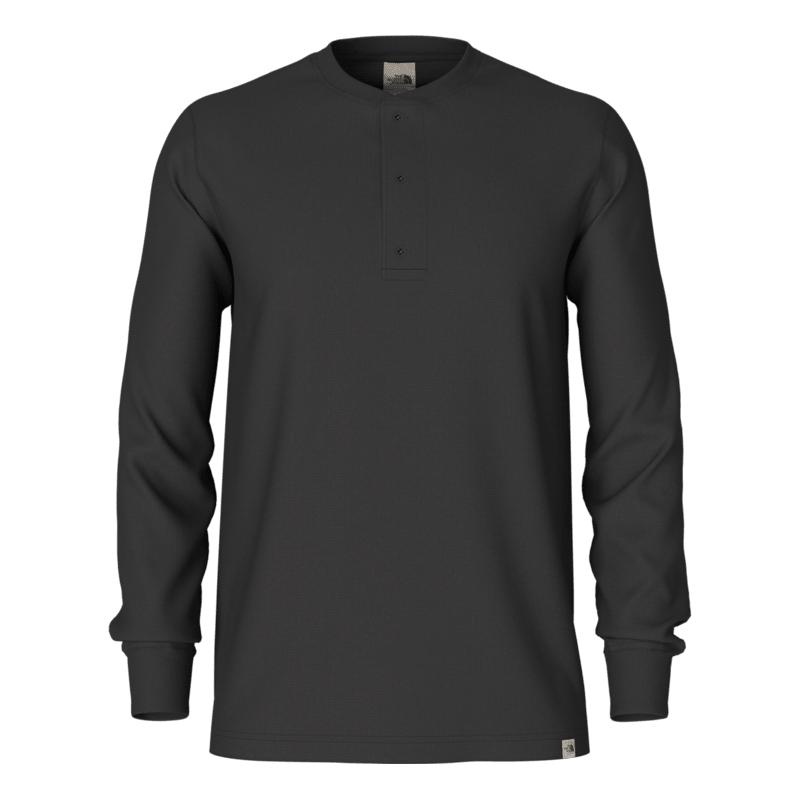 The North Face Men's Terrain Waffle Long Sleeve Henley-Men's Clothing-TNF BLACK-S-Kevin's Fine Outdoor Gear & Apparel