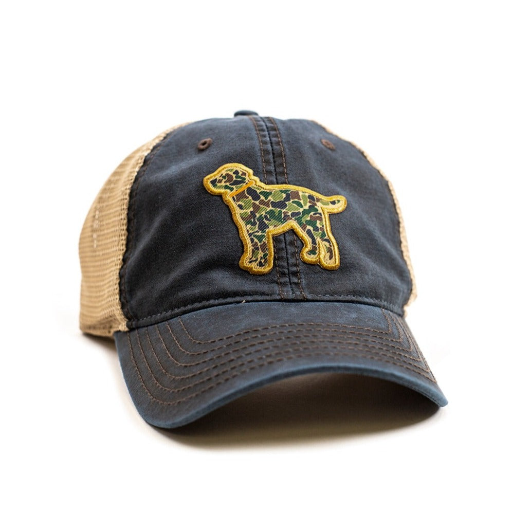 Kevin's Richardson Camo Dog Trucker Cap-Men's Accessories-Navy/Khaki-Kevin's Fine Outdoor Gear & Apparel