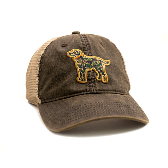 Kevin's Richardson Camo Dog Trucker Cap-Men's Accessories-Brown/Khaki-Kevin's Fine Outdoor Gear & Apparel