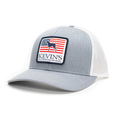 Kevin's Richardson Pointer Flag Cap-Men's Accessories-Heather Grey/White-ONE SIZE-Kevin's Fine Outdoor Gear & Apparel