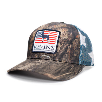 Kevin's Richardson Pointer Flag Cap-Men's Accessories-Mossy Oak Country DNA/Stars & Stripes-ONE SIZE-Kevin's Fine Outdoor Gear & Apparel