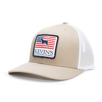 Kevin's Richardson Pointer Flag Cap-Men's Accessories-Khaki/White-ONE SIZE-Kevin's Fine Outdoor Gear & Apparel