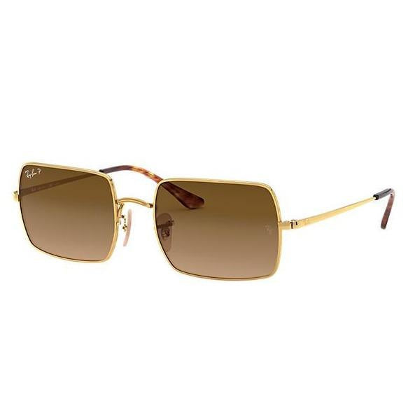 Ray Ban Rectangle 1969-SUNGLASSES-Brown Gradient-Gold-Kevin's Fine Outdoor Gear & Apparel