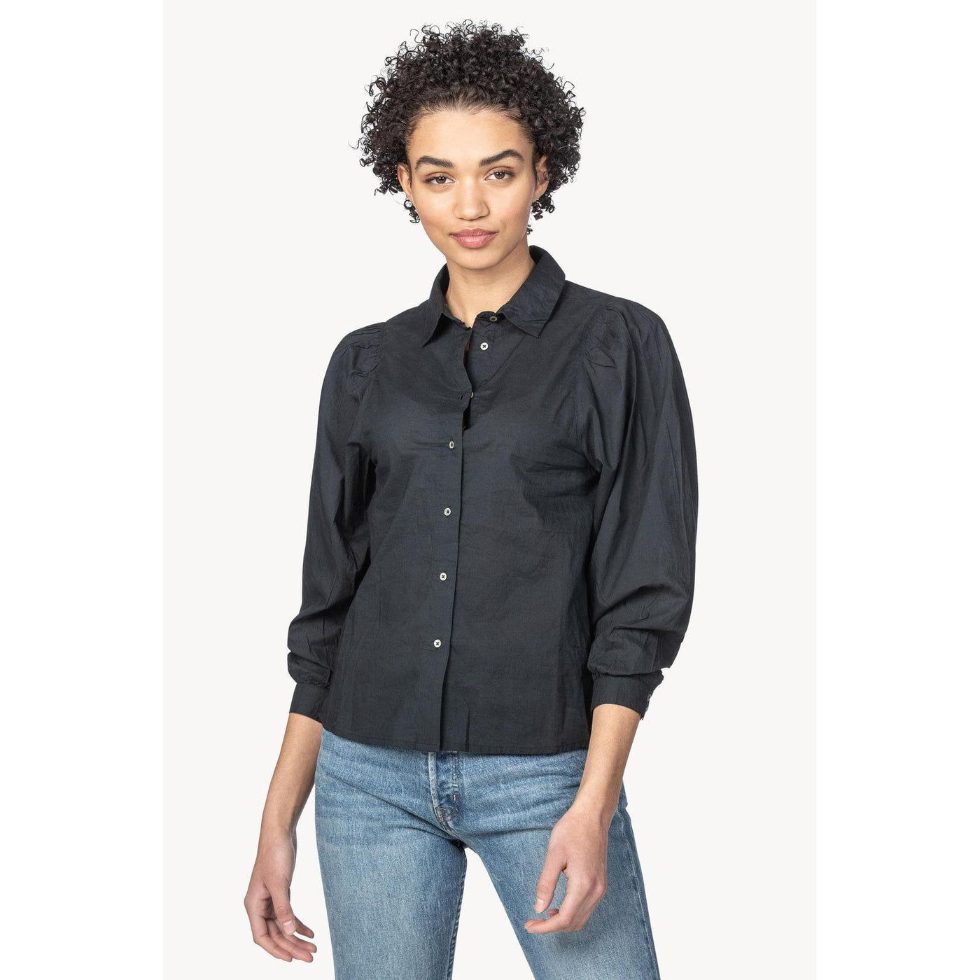 Lilla P Shirred Sleeve Buttondown-WOMENS CLOTHING-Kevin's Fine Outdoor Gear & Apparel