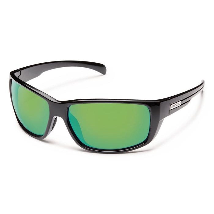 Suncloud Optics "Milestone" Polarized Sunglasses-SUNGLASSES-BLACK-POLARIZED GREEN MIRROR-Kevin's Fine Outdoor Gear & Apparel