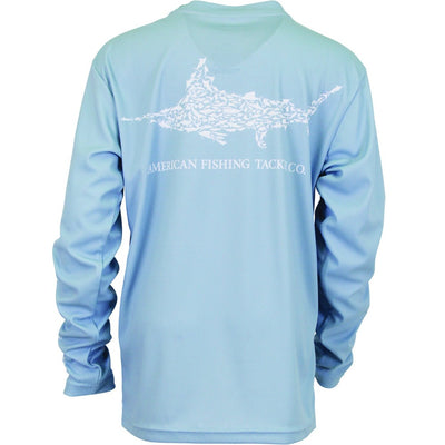 AFTCO Youth Jigfish Long Sleeve Shirt-CHILDRENS CLOTHING-Sky Blue-S-Kevin's Fine Outdoor Gear & Apparel