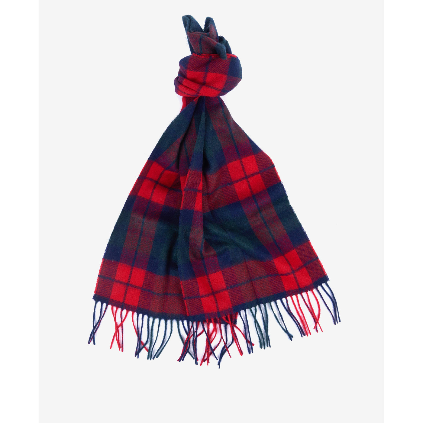 Barbour New Check Tartan Scarf-Women's Accessories-Bright Red-Kevin's Fine Outdoor Gear & Apparel
