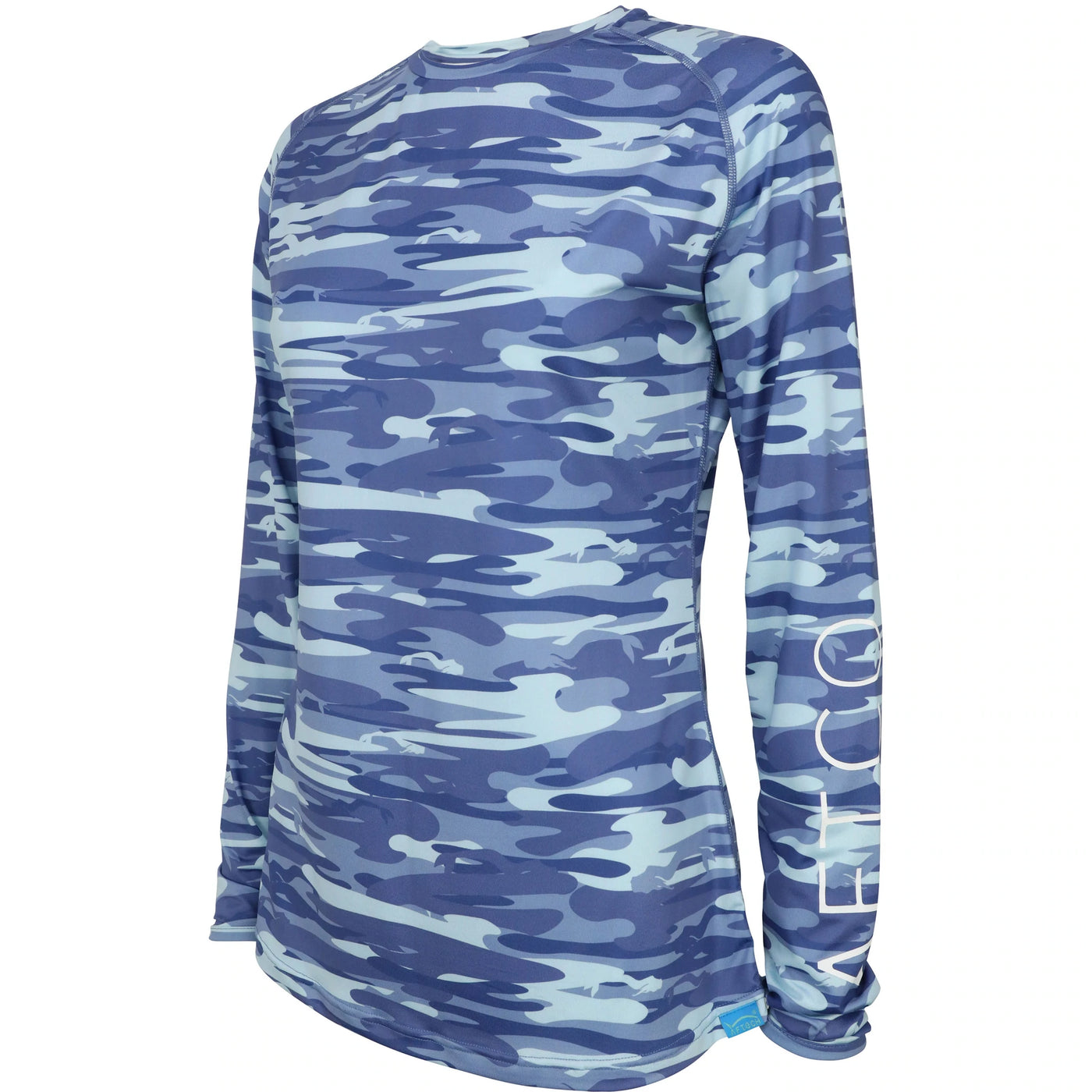 Aftco Women's Mercam Performance L/S Shirt-WOMENS CLOTHING-Blue Camo-XS-Kevin's Fine Outdoor Gear & Apparel