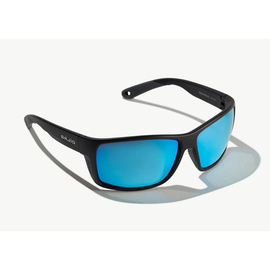 Bajio "Bales Beach" Polarized Sunglasses-SUNGLASSES-Black Matte-Trenvally Blue Plastic-L-Kevin's Fine Outdoor Gear & Apparel