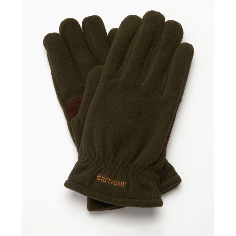 Barbour Coalford Fleece Gloves-Men's Accessories-Olive-S-Kevin's Fine Outdoor Gear & Apparel