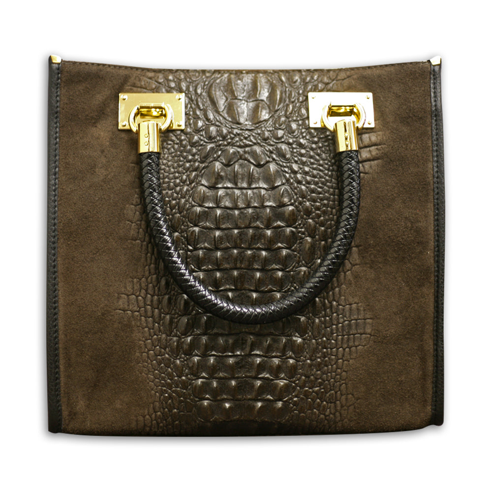 Kevin's Ladies Leather Hand Bag-Handbags-German Fuentes-Dark Brown-Kevin's Fine Outdoor Gear & Apparel