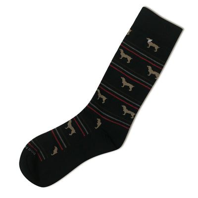Men's Graphic Socks-FOOTWEAR-Wilson Brown Sock Company-HUNT DOG/BLACK-Kevin's Fine Outdoor Gear & Apparel