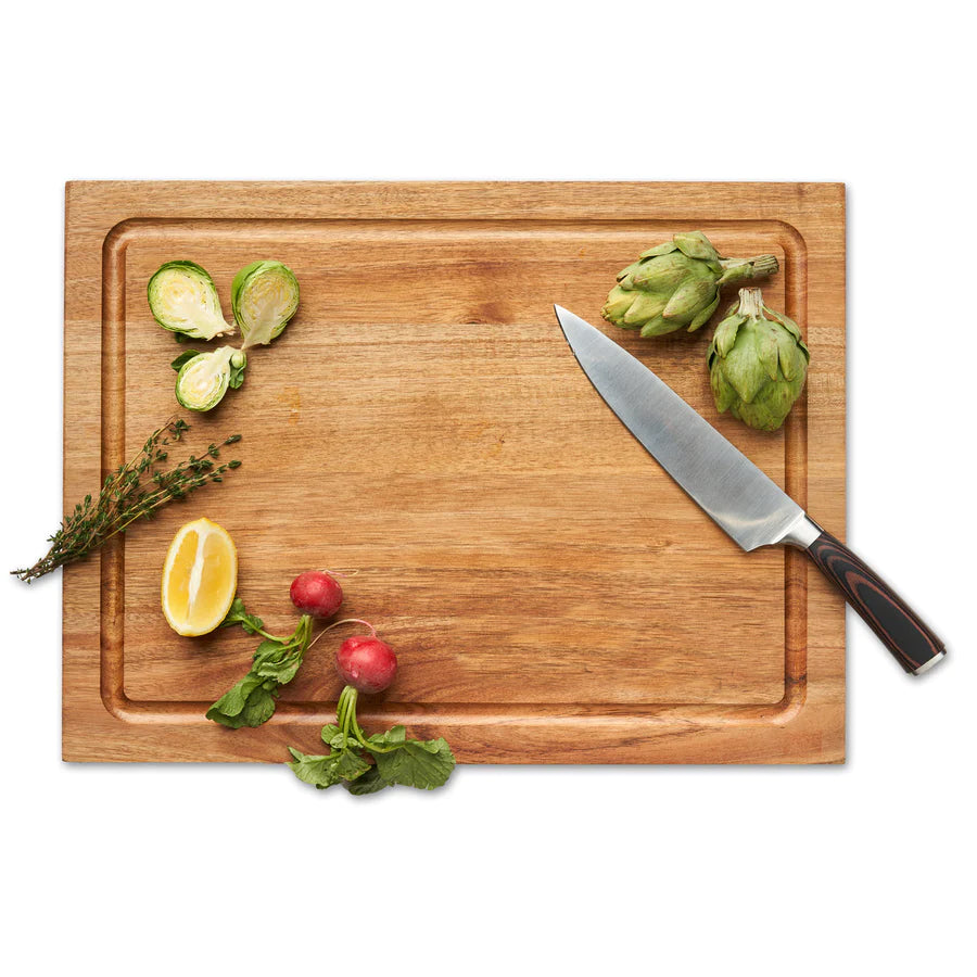 Carv'd Acacia Rectangle Carving Board with 13" Chef Knife-Home/Giftware-Kevin's Fine Outdoor Gear & Apparel