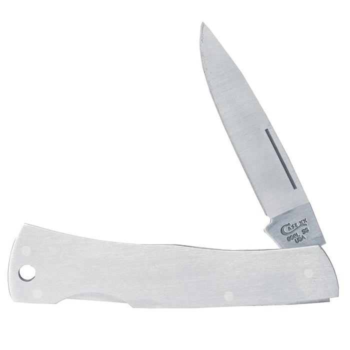 Case 00004 Brushed Stainless Steel Executive Lockback-Knives & Tools-Kevin's Fine Outdoor Gear & Apparel