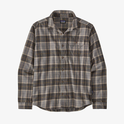 Patagonia Fjord Lightweight Flannel Shirt-Men's Clothing-Beach Plaid: Forge Grey-S-Kevin's Fine Outdoor Gear & Apparel
