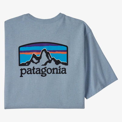 Patagonia Men's Fitz Roy Horizons Responsibili-Tee-Men's Clothing-Steam Blue-S-Kevin's Fine Outdoor Gear & Apparel