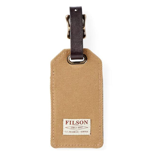 Filson Rugged Twill Luggage Tag-Luggage-Tan-Kevin's Fine Outdoor Gear & Apparel