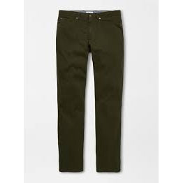 Peter Millar Ultimate Sateen Five Pocket Pant-MENS CLOTHING-Dark Olive-32-Kevin's Fine Outdoor Gear & Apparel